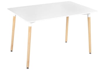 Spisebord Medvina 80x120 cm - Hvit/Lys Brun - Møbler - Bord - Spisebord & kjøkkenbord