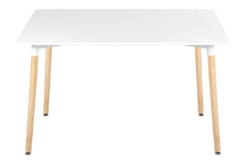 Spisebord Medvina 80x120 cm - Hvit/Lys Brun - Møbler - Bord - Spisebord & kjøkkenbord