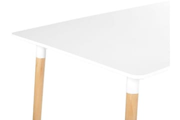Spisebord Medvina 80x120 cm - Hvit/Lys Brun - Møbler - Bord - Spisebord & kjøkkenbord