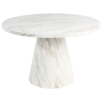 Spisebord Mere 120 cm - Hvit marmor - Møbler - Bord - Spisebord & kjøkkenbord