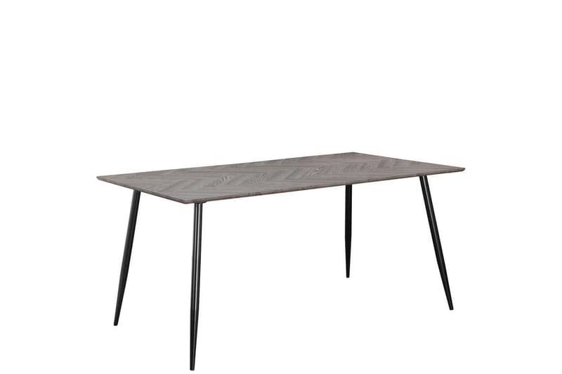 Spisebord Monza 160x90x76 cm, Fiskeben Hviteik/Svart, 160x90x76 cm, Fiskeben Hviteik/Svart