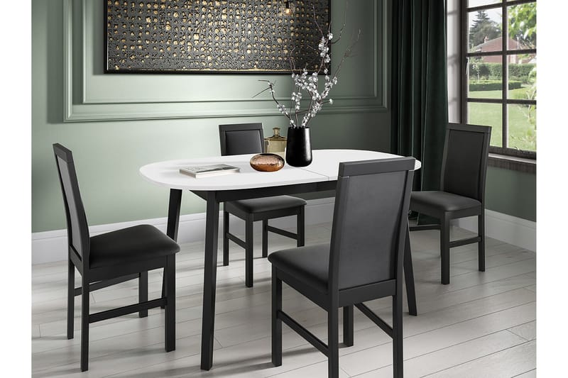 Spisebord Narberth 80 cm - Hvid - Spisebord & kjøkkenbord