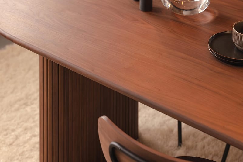 Spisebord Neandir 220 cm Massiv Valnøtt - Brun - Spisebord & kjøkkenbord