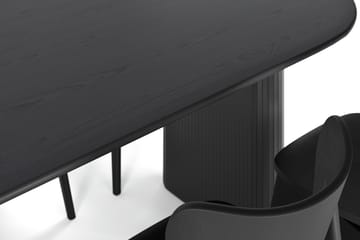 Spisebord Neandir 220 cm med 6 stk Spisestol Skagana - Svart - Møbler - Bord - Spisegruppe