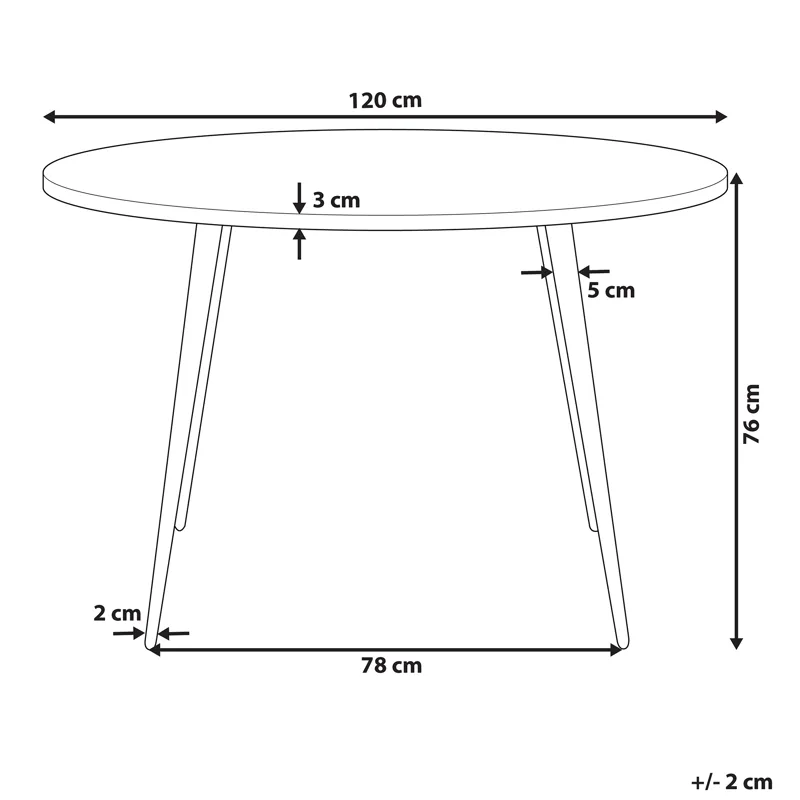 Spisebord Odeon 120 cm - Hvit - Møbler - Bord - Spisebord & kjøkkenbord