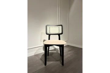 Spisebord- og stolsett (5 deler) Colomieu Svart / Hvit - Svart/Hvit - Møbler - Bord - Spisegruppe