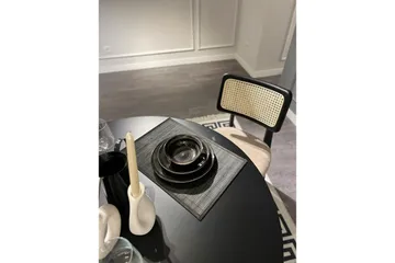 Spisebord- og stolsett (5 deler) Colomieu Svart / Hvit - Svart/Hvit - Møbler - Bord - Spisegruppe