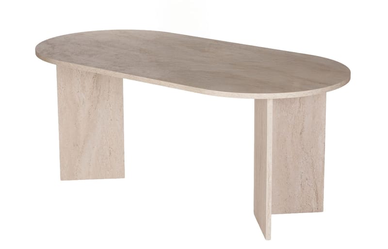 Spisebord- og stolsett Nordure Meridia 4 (180 x 75 x 90 cm) 5 deler Travertin valnøtt grønn - Møbler - Bord - Spisegruppe