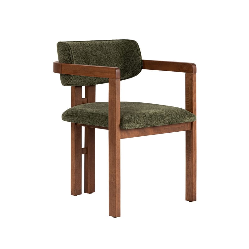Spisebord- og stolsett Nordure Meridia 4 (180 x 75 x 90 cm) 5 deler Travertin valnøtt grønn - Møbler - Bord - Spisegruppe