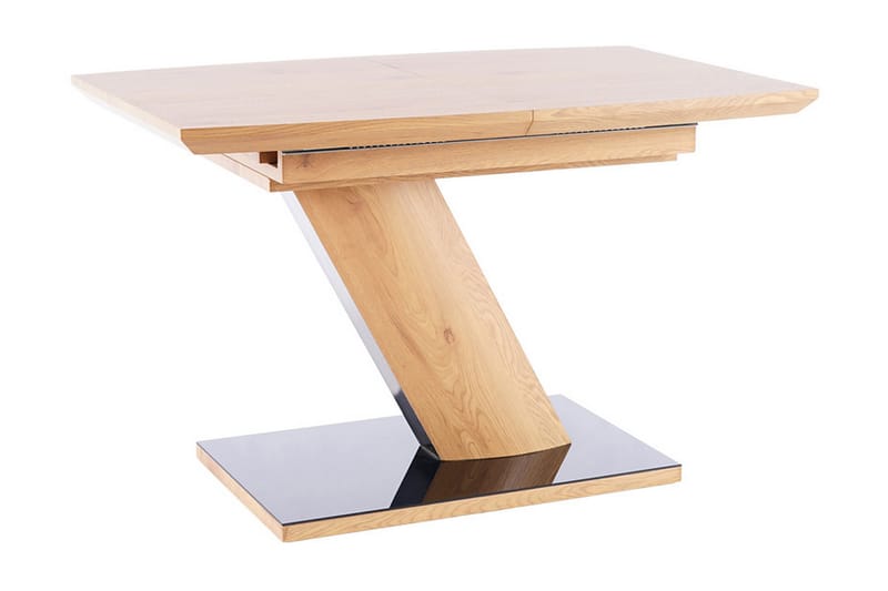 Spisebord Rexdale Uttrekkbart 120 cm - Glass/Eik/Svart - Spisebord & kjøkkenbord