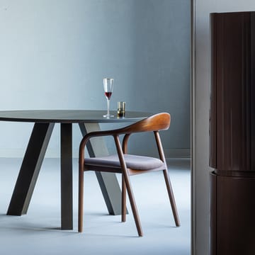 Spisebord Rhonda 129 cm rundt - Mellombrun - Møbler - Bord - Spisebord & kjøkkenbord