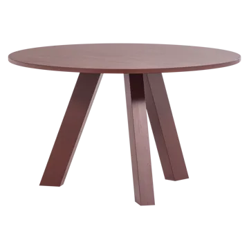 Spisebord Rhonda 129 cm rundt - Vinrød - Møbler - Bord - Spisebord & kjøkkenbord