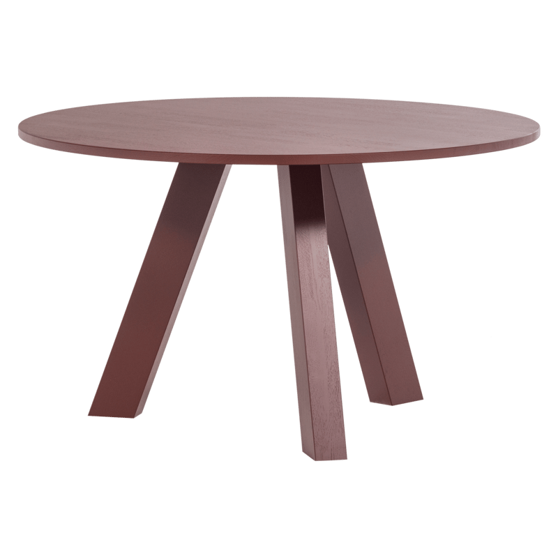 Spisebord Rhonda 129 cm rundt, Vinrød