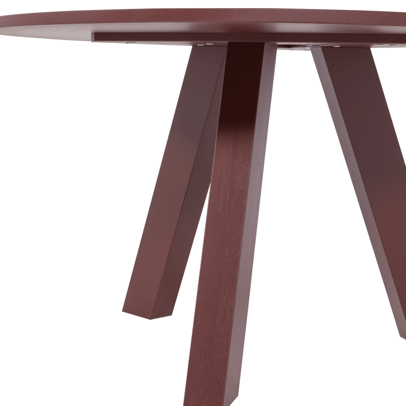 Spisebord Rhonda 129 cm rundt - Vinrød - Møbler - Bord - Spisebord & kjøkkenbord