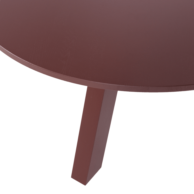 Spisebord Rhonda 129 cm rundt - Vinrød - Møbler - Bord - Spisebord & kjøkkenbord