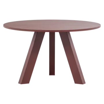 Spisebord Rhonda 129 cm rundt - Vinrød - Møbler - Bord - Spisebord & kjøkkenbord