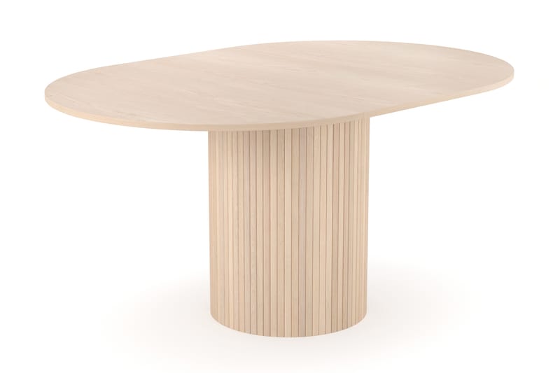 Spisebord Rundt Uppveda 106 cm - Lyst hvitlasert eik - Spisebord & kjøkkenbord