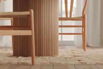 Spisebord Rundt Kopparbo 106 cm - Hvitlasert Eik / Tre - Møbler - Bord - Spisebord & kjøkkenbord