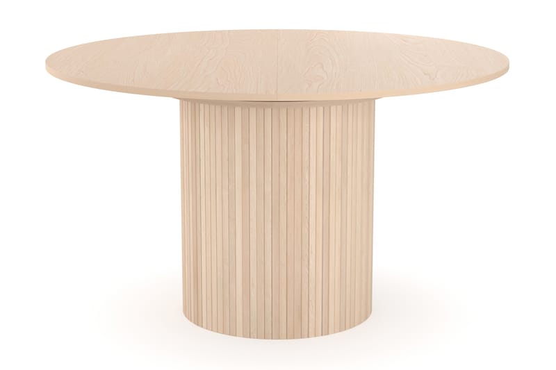 Spisebord Rundt Uppveda 130 cm - Lyst hvitlasert eik - Spisebord & kjøkkenbord