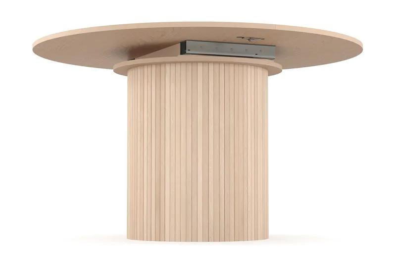 Spisebord Rundt Kopparbo 130 cm - Hvitlasert Eik / Lys beige - Møbler - Bord - Spisebord & kjøkkenbord