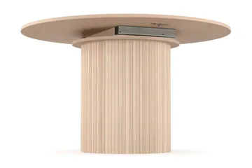 Spisebord Rundt Kopparbo 130 cm - Hvitlasert Eik / Lys beige - Møbler - Bord - Spisebord & kjøkkenbord