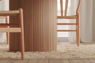 Spisebord Rundt Kopparbo 130 cm - Hvitlasert Eik / Lys beige - Møbler - Bord - Spisebord & kjøkkenbord