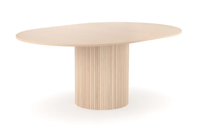 Spisebord Rundt Kopparbo 130 cm - Hvitlasert Eik / Lys beige - Møbler - Bord - Spisebord & kjøkkenbord