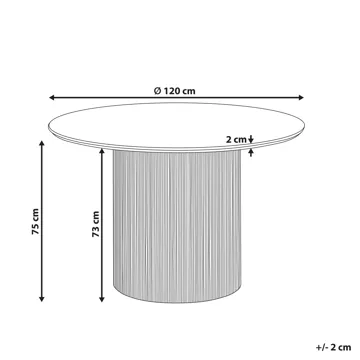 Spisebord Sheho 120 cm - Lysebrun - Møbler - Bord - Spisebord & kjøkkenbord