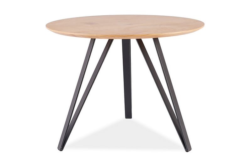 Spisebord Speio 100 cm Rundt - Eik/Mattsvart - Spisebord & kjøkkenbord