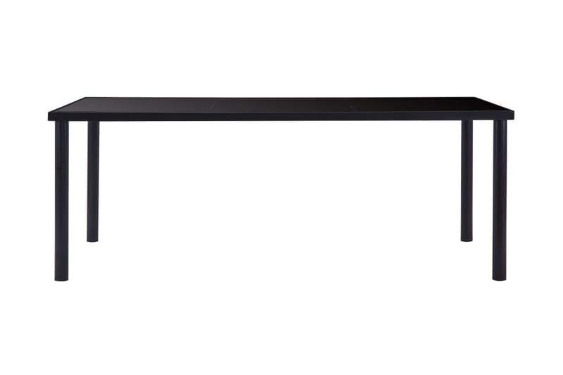 Spisebord svart 200x100x75 cm herdet glass - Svart - Spisebord & kjøkkenbord
