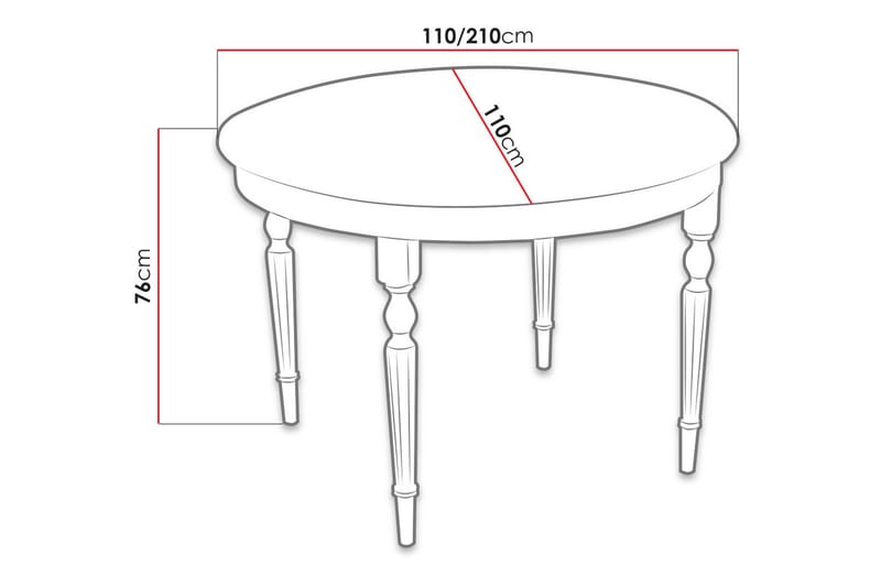 Spisebord Tabell 110x110x78 cm - Wenge - Spisebord & kjøkkenbord