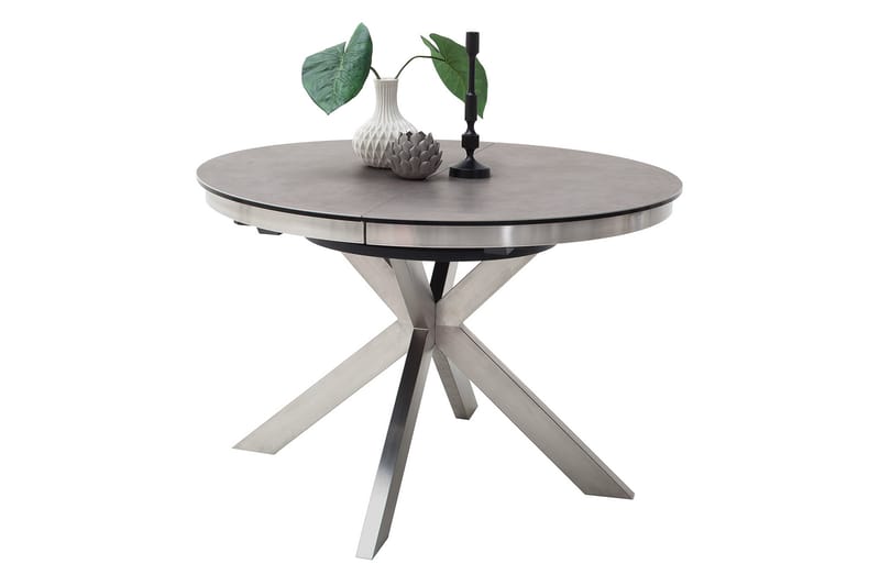 Spisebord Tecoman Forlengningsbart 120 cm Rund - Antrasitt - Spisebord & kjøkkenbord