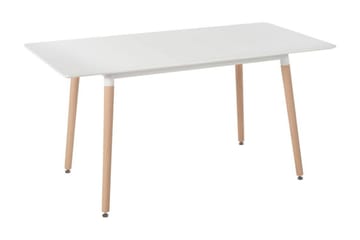 Spisebord Terrassa Forlengbart 120-150x80 cm - Hvit/Lys Brun - Møbler - Bord - Spisebord & kjøkkenbord