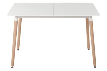 Spisebord Terrassa Forlengbart 120-150x80 cm - Hvit/Lys Brun - Møbler - Bord - Spisebord & kjøkkenbord
