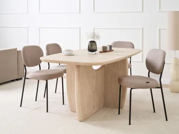 Spisebord Travers 180 cm - Travertin-effekt - Møbler - Bord - Spisebord & kjøkkenbord