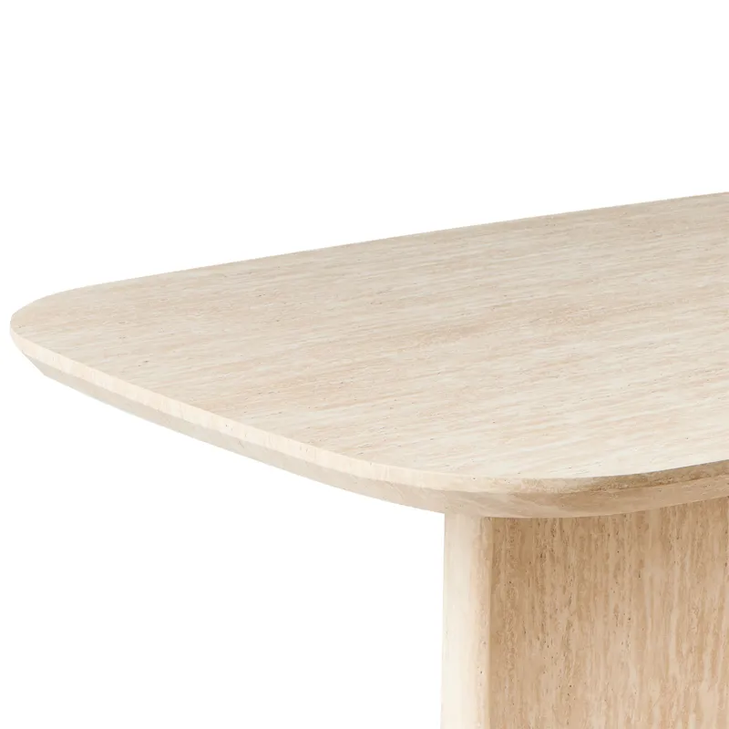 Spisebord Travers 180 cm - Travertin-effekt - Møbler - Bord - Spisebord & kjøkkenbord