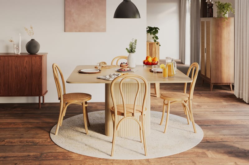 Spisebord Uppveda 140 cm - Lyst hvitlasert eik - Spisebord & kjøkkenbord