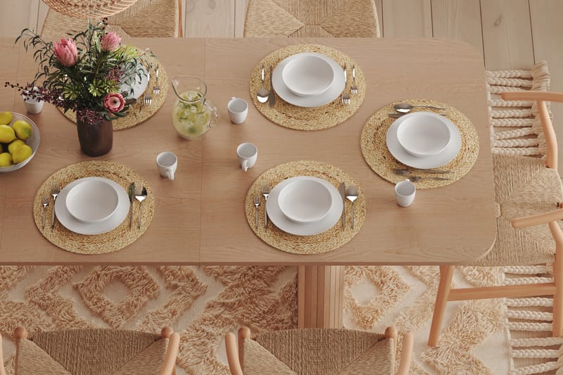 Spisebord Uppveda 180 cm - Lyst hvitlasert eik - Spisebord & kjøkkenbord