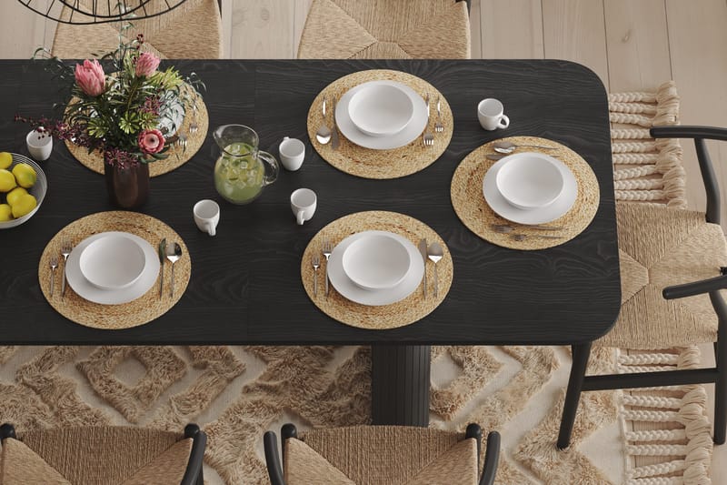 Spisebord Kopparbo 180-240 cm - Svart Tre - Møbler - Bord - Spisebord & kjøkkenbord