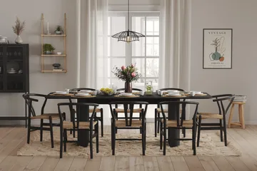 Spisebord Kopparbo 180-240 cm - Svart Tre - Møbler - Bord - Spisebord & kjøkkenbord