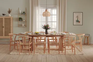 Spisebord Kopparbo 200 cm - Hvitlasert Eik - Møbler - Bord - Spisebord & kjøkkenbord