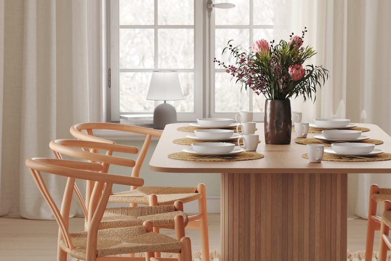 Spisebord Kopparbo 200 cm - Hvitlasert Eik - Møbler - Bord - Spisebord & kjøkkenbord