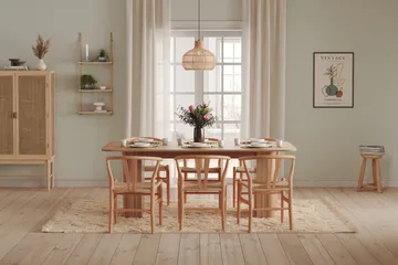 Spisebord Kopparbo 200 cm - Hvitlasert Eik - Møbler - Bord - Spisebord & kjøkkenbord