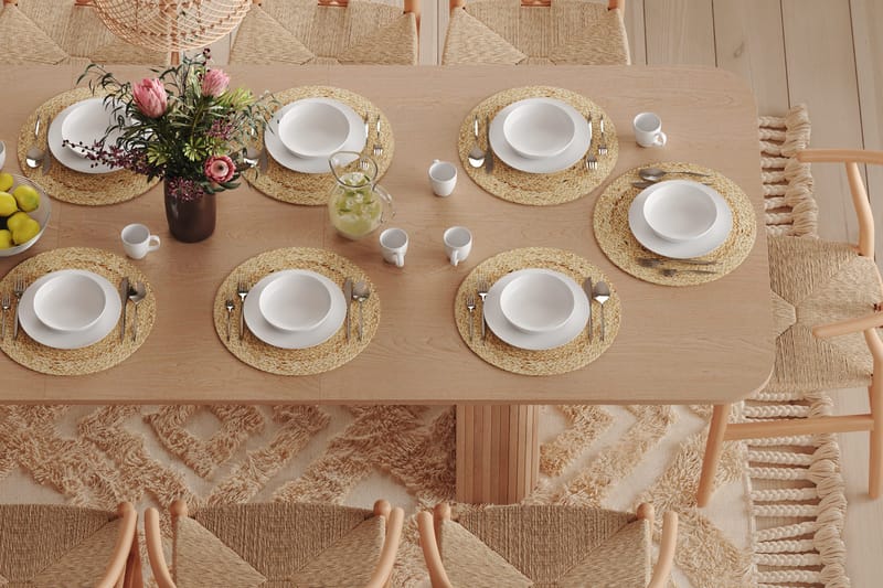 Spisebord Kopparbo 200 cm - Hvitlasert Eik - Møbler - Bord - Spisebord & kjøkkenbord