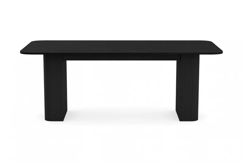 Spisebord Kopparbo 200-260 cm, Svart Tre