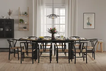 Spisebord Kopparbo 200-260 cm - Svart Tre - Møbler - Bord - Spisebord & kjøkkenbord