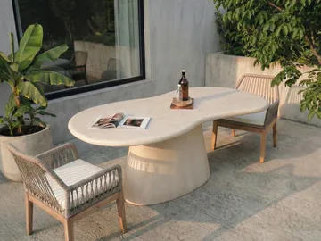 Spisebord utendørs Spoleto 110x200 cm - Beige - Hagemøbler & utemiljø - Hagebord - Spisebord ute