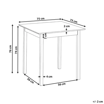 Spisebord Veritas 75 cm - Svart - Møbler - Bord - Spisebord & kjøkkenbord