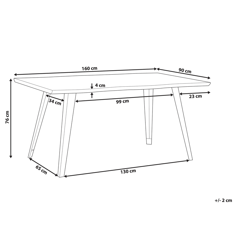 Spisebord Witney 160 cm - Brun - Møbler - Bord - Spisebord & kjøkkenbord