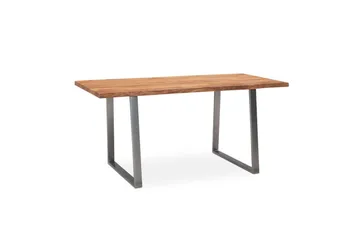 Spisebord Wohnling Heltre med trekanter rektangulær landlig stil Sølv, rett, 140x80 cm - Sølv, rett, 140x80 cm - Møbler - Bord - Spisegruppe